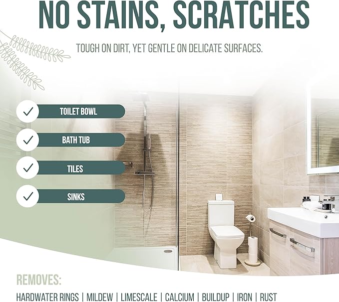 Powerstone Pumice Stone Toilet Bowl Cleaner with Handle (3-pack) - A Reliable and Harmless Solution for Cleaning Limescale Deposits & Hard Water Stains on Toilets, Grills, Tiles, Grout & Pools