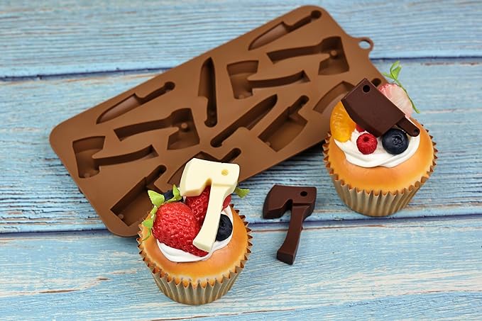 Halloween Chocolate Molds Knife Silicone Candy Molds 3pcs for Resin, Soap, Ice, Fondant, Cupcake Decoration