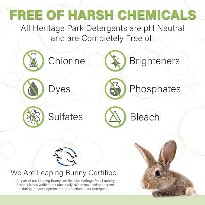 Heritage Park Luxury Laundry Detergent | Dermatologist Tested Plant based Natural & Enzyme Laundry Detergent | Sensitive Skin Friendly - Spring Magnolia (32 fl oz)