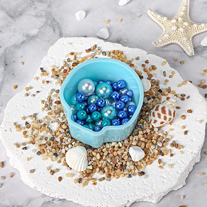 Gartful 3 Pieces Dish Resin Molds, Silicone Jewelry Tray Molds, Storage Container Epoxy Resin Casting Molds for Jewelry Ring Holders, Soap Dish, Candle Holder, 3 Styles(Conch & Star & Shell)