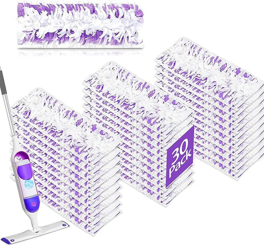 30Pack Disposable Power Mop Pads Refills for Swiffer Power Mop Pads, Unscented Replacement Floor Cleaning Refills Mopping Pads Compatible with Swiffer Power Mop Pads Refills