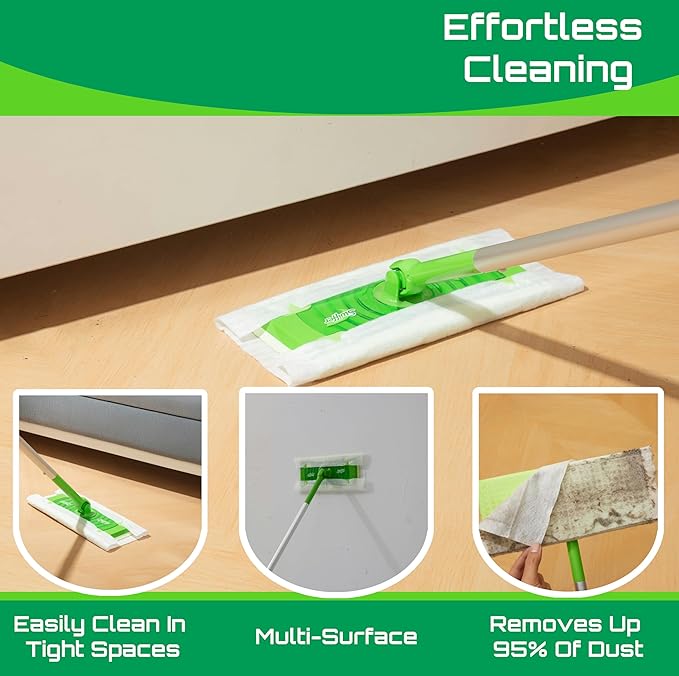 Dry Sweeping Cloths Mop Refills Disposable Sweeping Cloths Floor Dust Refills Mop Pad, Floor Cloth Refills for Swiffer Standard Sweeper , 7.87x11.81inch,100 Count