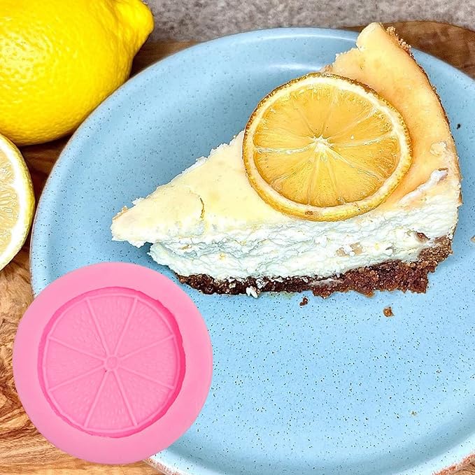 Lemon Fondant Silicone Molds, Lemon Piece Leaf Fruit Chocolate Molds for Cake Decoration Cupcake Topper Candy Sugar Craft Gum Paste Baking Dessert Clay Resin