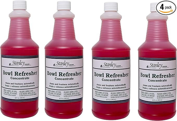 STANLEY HOME PRODUCTS Bowl Refresher Concentrate – Cleans and Freshens Toilets Automatically – 32 fl. oz. (4 Pack)