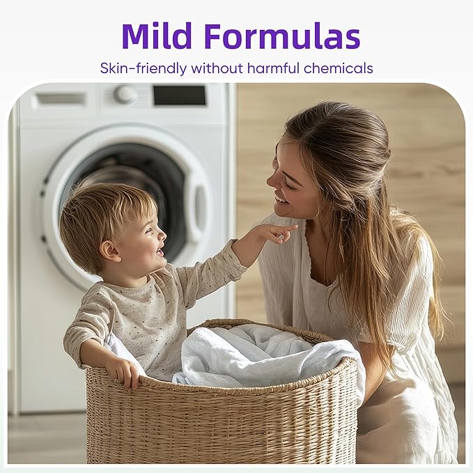 Travel Laundry Detergent Sheets Eco-friendly 120 Loads Fisroa Clothes Washing Detergent Sheets Plastic-Free Washer Strips, Lavender Liquidless Laundry Sheets Strips