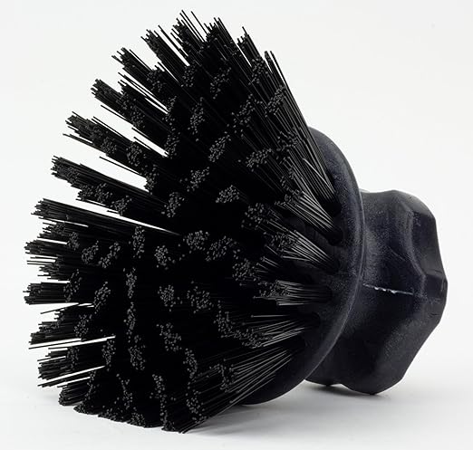 SPARTA 42395EC03 Plastic Scrubber Brush, Round Brush, Dish Scrub Brush With Color Coded For Cleaning, Kitchen, Bathroom, Bathtub, Dishes, Sink, 5 X 5 X 4 Inches, Black