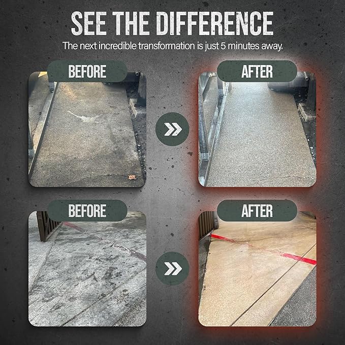 Dynamite Degreaser - Commercial Grade Degreaser for Oil Stain Removal, Concrete Dumpster Pads, Gas Station Cleaning (4)