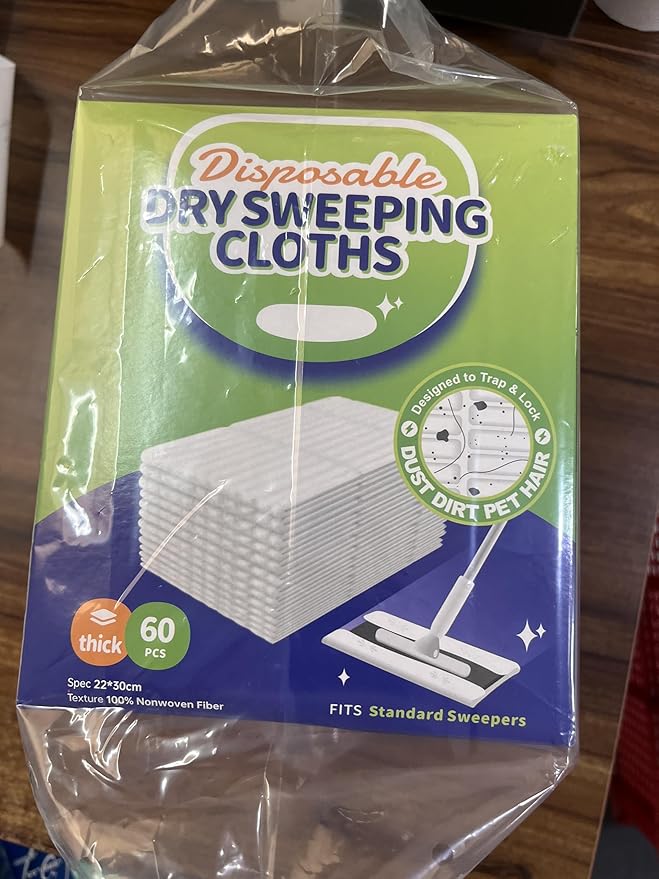 JEBBLAS Disposable Mop Cloth Dry Sweeping Pad for Floor Mop Sweeping Cloths Multi Surface Refills, 120 Pcs/Pack