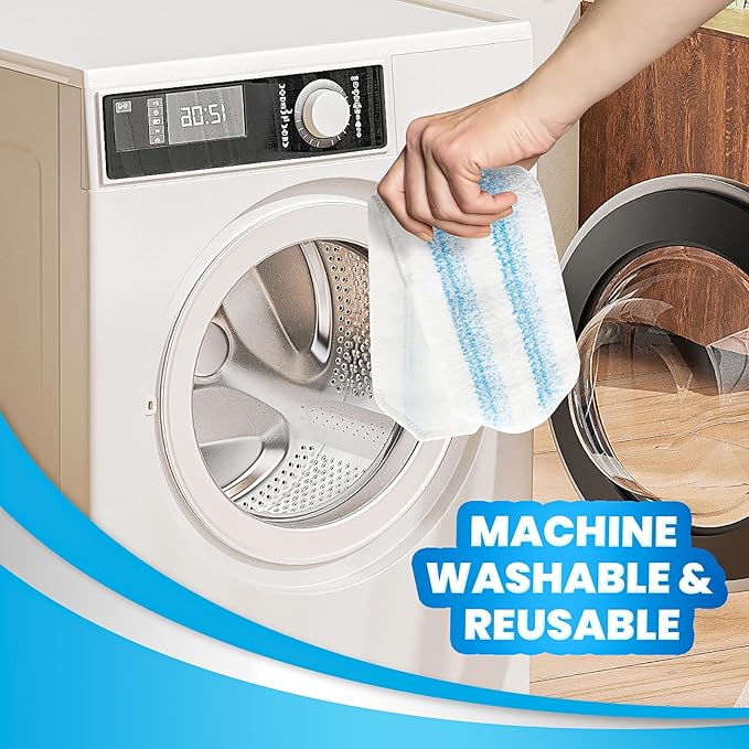 3 Pack Replacement Mop Pads for O-Cedar H2prO Flat Mop System, Machine Washable Microfiber Pads Refills