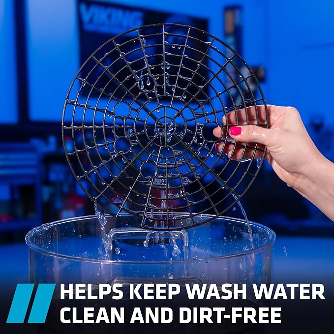 VIKING Automotive Bucket Insert Grit Traps for Car Wash and Detail Kits, Helps Remove Dirt and Debris from Microfiber, Mitts, Cloths, and Sponges, 2 Pack, Black