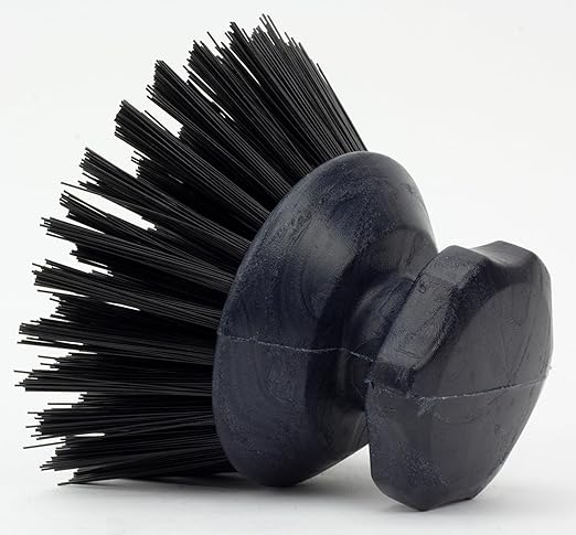 SPARTA 42395EC03 Plastic Scrubber Brush, Round Brush, Dish Scrub Brush With Color Coded For Cleaning, Kitchen, Bathroom, Bathtub, Dishes, Sink, 5 X 5 X 4 Inches, Black