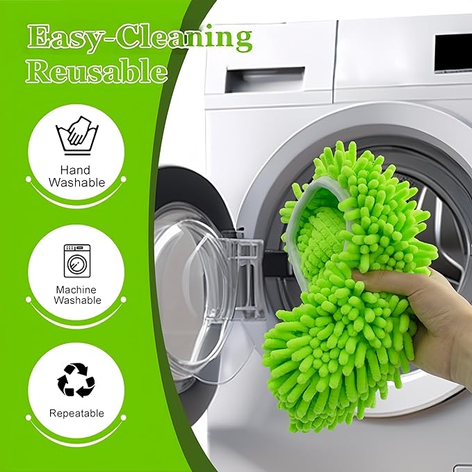 Thickened Heavy-Duty Chenille Mop Pads Compatible with Swiffer and All Other 10-12 Inch Mops,Reusable Wet & Dry Mop Refills,Machine Washable for Hardwood,Tile,Laminate Floors