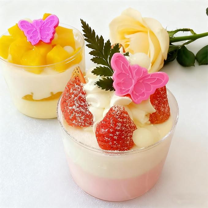 Butterfly Molds Silicone for Chocolate Candy Gummy, Small Wax Melt Molds Butterfly Baking Molds Ice Cube Tray with Scraper