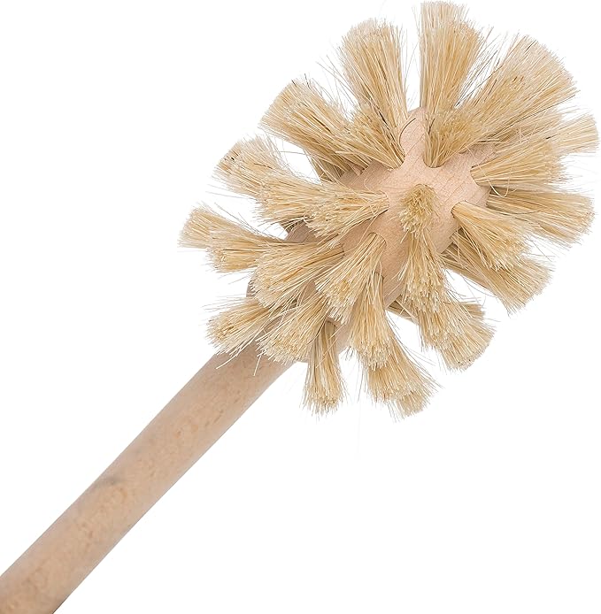 REDECKER Extra Long Bottle Brush Cleaner - Horsehair and Beechwood Handle for Vases, Pitchers, Mugs, and Baby Bottles, 16-1/2 Inch, Dense Natural Bristles - Long Handle Horse Hair Brushes