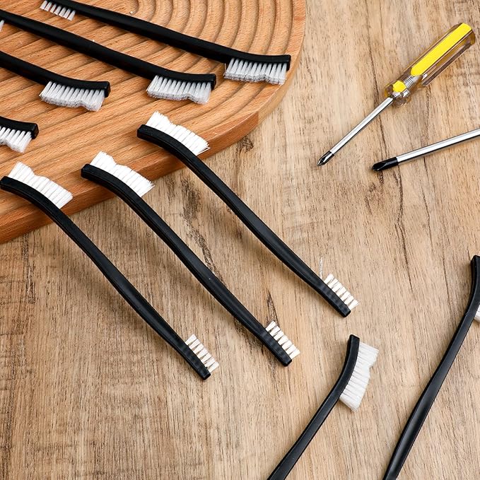 9 Pcs Double-Ended Cleaning Brushes Nylon Small Detailing Crevice Brush Mini Stiff Bristles Brushes All Purpose Cleaning Brush for Detailed Clean Jewelry Cars Kitchen Small Spacesnt