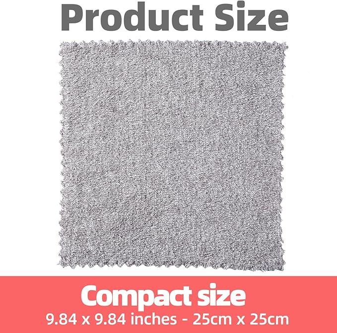 10Pack Microfiber DishCloths, 10''x10'' Super Soft Cleaning Cloths: All Purpose,Reusable Dishwashing,Lint Free, Absorbent,Quick Dry Towel for Kitchen/Bathroom