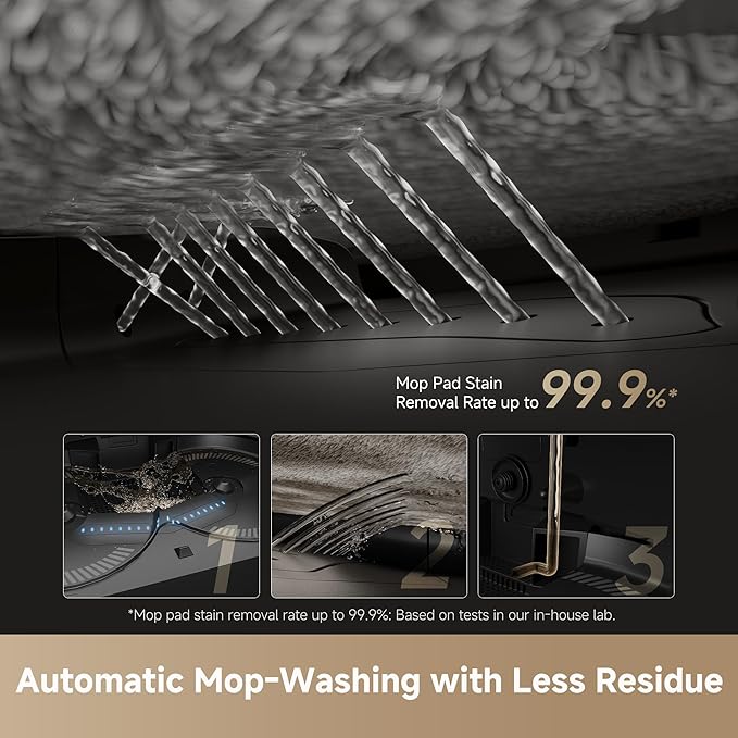 DREAME X50 Ultra Complete Robot Vacuum and Mop with Auto-Empty and Mop Self-Cleaning, 20,000Pa Suction, Obstacle Avoidance and 360° Navigation, Corner to Edge Deep Cleaning, Detangling Brush (Black)