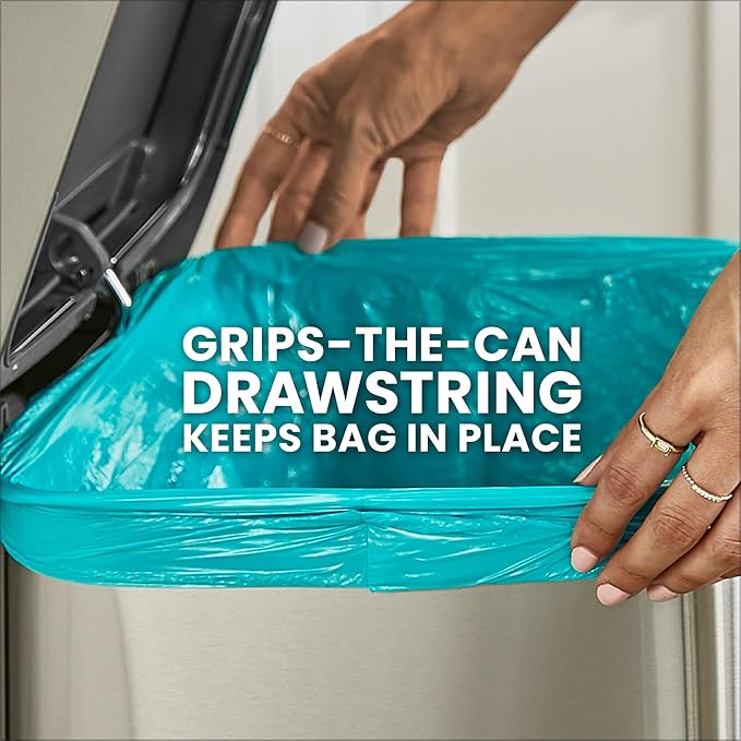 Glad ForceFlex MaxStrength Kitchen Trash Bags, 13 Gal, Bahama Bliss Febreze, 90 Ct (Pack May Vary)