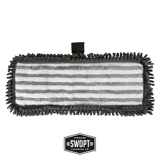 SWOPT 18” Microfiber Dust Mop Head with Refill – Microfiber Mop Head for Use on Wood, Laminate and Tile Floors, Lint Free Cleaning – 5102C6