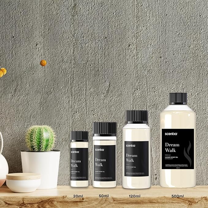 Scentia Hotel Diffuser Oil Inspired by The 5- Star Hotel Scent - 500 ml 16.9 fl oz - Essential Oil Blend for Diffuser Refill,White Tea Oil for Aromatherapy Diffusers and Humidifiers - Dream Walk