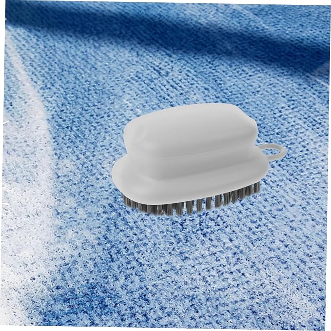 Gatuida 1pc Plastic Handle Laundry Brush Sponge Pad Kitchen and Bathroom Cleaning Tool for Dishes Bathtubs and Tiles Ergonomic Design Strong Decontamination Grey
