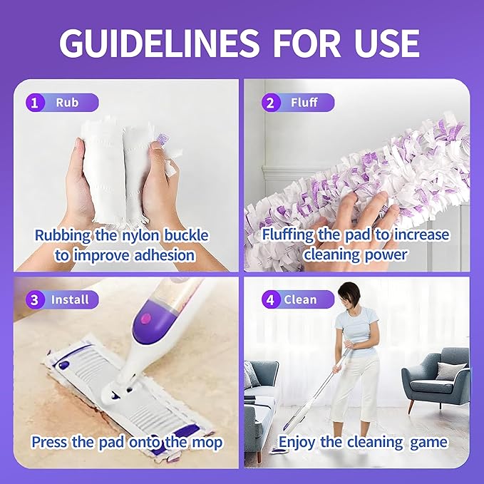 30Pack Disposable Power Mop Pads Refills for Swiffer Power Mop Pads, Unscented Replacement Floor Cleaning Refills Mopping Pads Compatible with Swiffer Power Mop Pads Refills