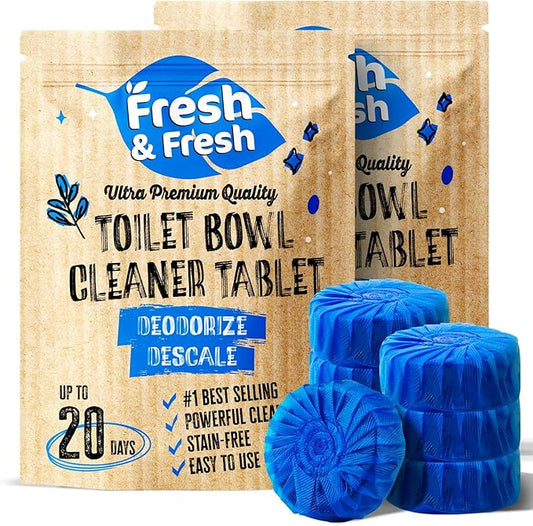 Disposable Toilet Bowl Cleaners(60 Tablets) Odor Eliminator, Fresh Scent, Multipurpose Residential and commercial Toilet Cleaners 2-3 week Lasting Toilet Bowl Cleaner