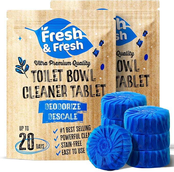 Disposable Toilet Bowl Cleaners(50 Tablets) Odor Eliminator, Fresh Scent, Multipurpose Residential and commercial Toilet Cleaners 2-3 week Lasting Toilet Bowl Cleaner