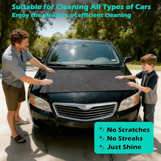 XANGNIER 4 Pack Car Drying Towel,Extra Large Microfiber Towels for Cars,Super Absorbent Micro Fiber Auto Drying Towel,Scratch Free,Reusable Wash Towels for Auto Detailing Flash,Car Cleaning Supplies