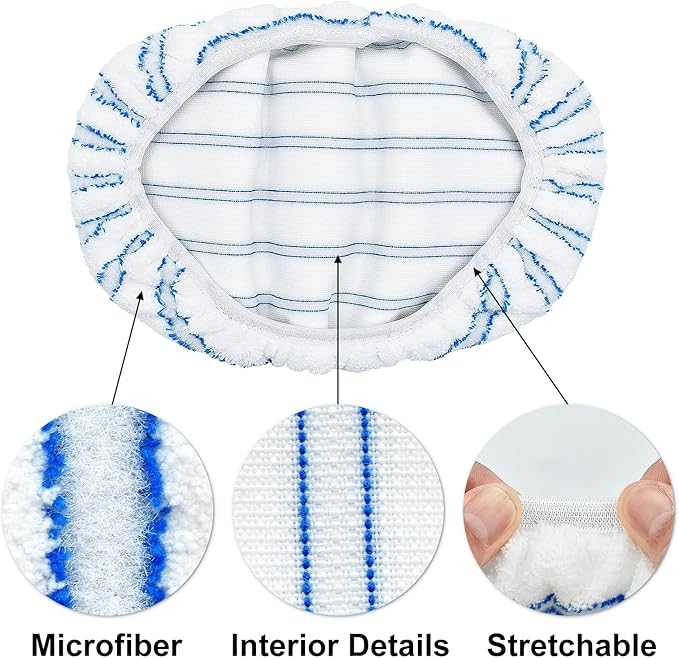 Mop Heads Replacements for Ocedar Hardwood Floor 'N More Microfiber Mop, 3 Pack Mop Refills for O-Cedar Hardwood Floor 'N More Microfiber Mop, 15 x 8 Flat Dust Mop Heads Pads for O Cedar Mop