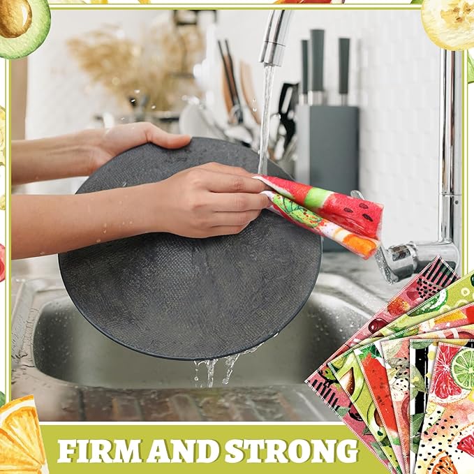 36 Pack Reusable Cleaning Cloths Washable Cotton Kitchen Towels for Home