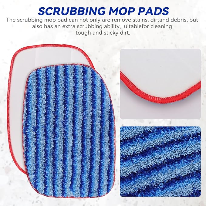 GreeSuit MC1375/MC1385 Microfiber Steam Mop Pads: Compatible with McCulloch MC1375, MC1385 Steam Cleaners, Replaces Mop Pad Model: A1375-100/101