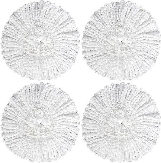 New 4 Pack Mop Head Replacement Compatible with O Cedar Mop Replace Head EasyWring 1-Tank, Microfiber Spin Mops Refills, Easy Cleaning