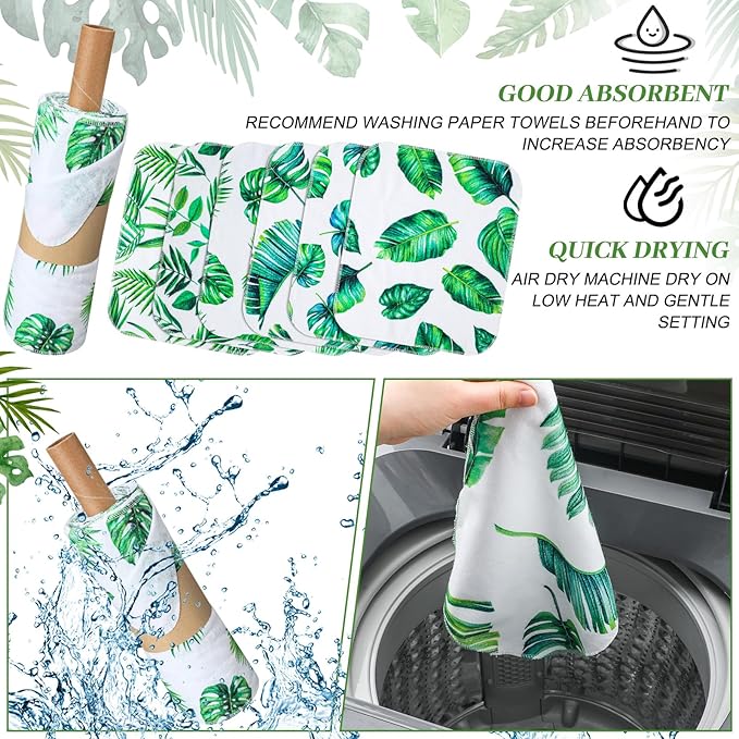 36 Pack Reusable Cleaning Cloths Washable Cotton Kitchen Towels for Home