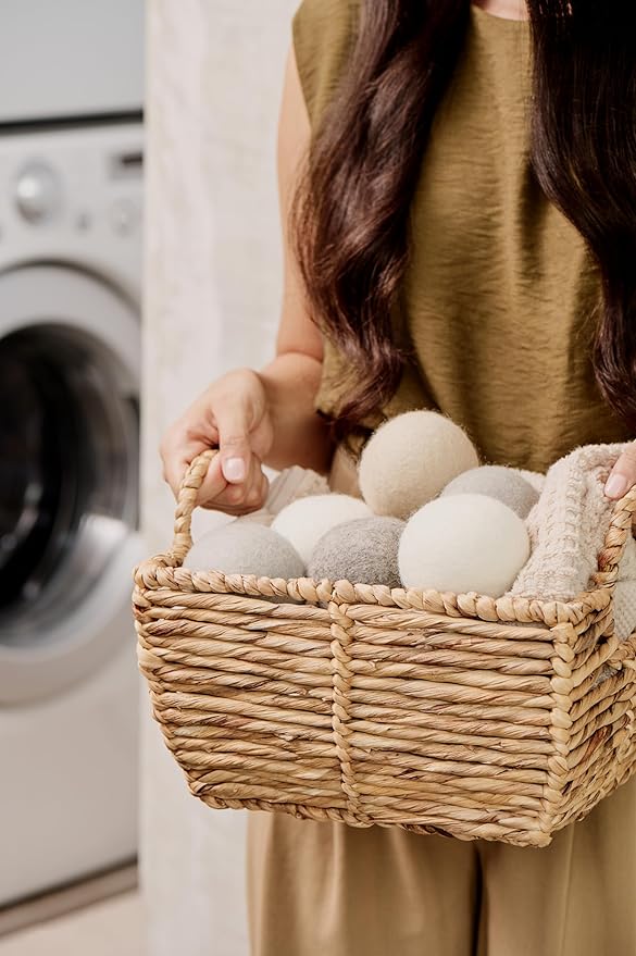 Madison Home Wool Dryer Balls, 6-Pack XL Laundry Dryer Balls, Reusable Natural Fabric Softener, Reduces Wrinkles and Drying Time