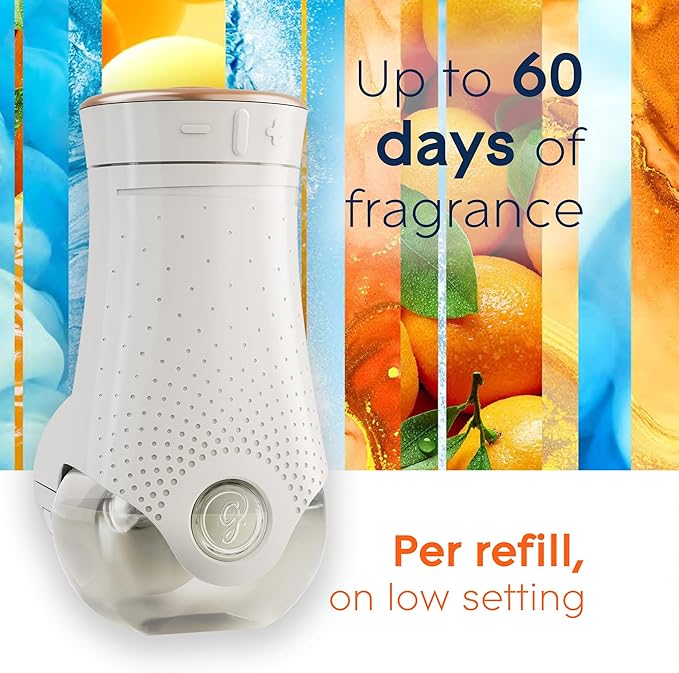 Glade PlugIns Refills Air Freshener,Coastal Sunshine Citrus, Scented and Essential Oils for Home and Bathroom, 0.67 Fl Oz, 5 Count