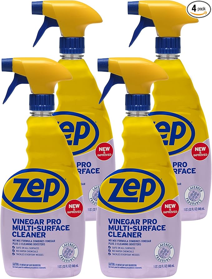 Zep All-Purpose Cleaner with Vinegar Added - 32 Ounces (Case of 4) R48432 - Industrial Grade Cleaner
