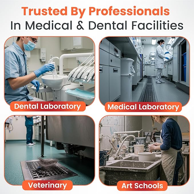 Kleenout Deodorizer & Degreaser for Plaster Traps, Dental & Lab Drains, Citrus Based, Non-Caustic, Amalgam Separator Compatible, Safe on All Pipes, 1 Gallon