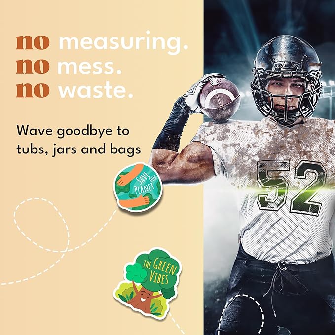 Zero Trace Laundry Detergent Sheets - Formulated for Sweat and Workout Clothes- Plastic Free Eco-friendly (Active Wear 144 Loads)