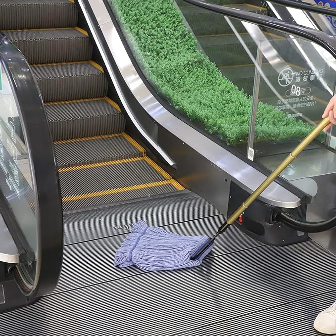 Commercial Industrial Heavy Duty Mop with Long Handle,58" Looped-End String Wet Cotton Mops for Floor Cleaning, 2packs