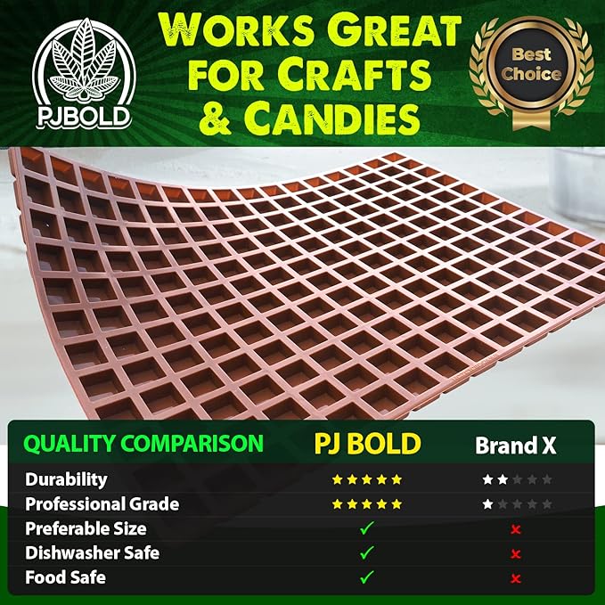 Square Silicone Candy Mold - Half Sheet