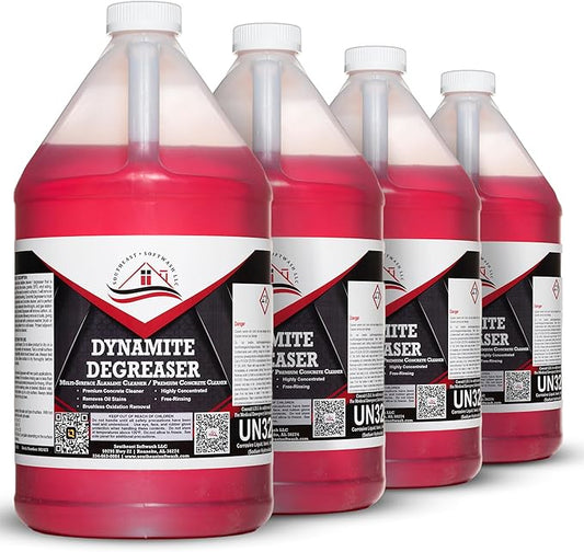 Dynamite Degreaser - Commercial Grade Degreaser for Oil Stain Removal, Concrete Dumpster Pads, Gas Station Cleaning (4)
