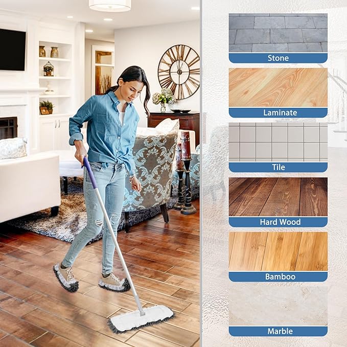 8 Pcs Mop Slippers Socks Floor Cleaning,Microfiber Shoe Covers dust Washable Reusable for Woman Man House Kitchen (Dark Grey)