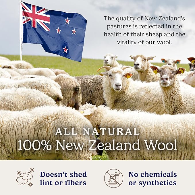 Handy Laundry Wool Dryer Balls - Natural Fabric Softener, Reusable, Reduces Clothing Wrinkles and Saves Drying Time, Better Alternative to Plastic Balls and Liquid Softener (Pack of 4)