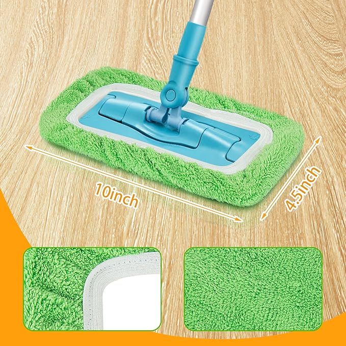 Reusable Dry Sweeping Cloths Microfiber Wet Mop Pads Compatible with Swiffer Sweeper Mop Replacement Sweeping Mopping pad Refills for Hardwood Surface Floor Cleaning (16PCS)