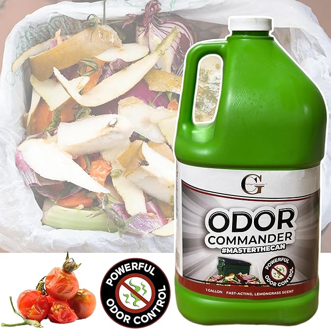Garbage Commander Odor Commander, Odor Control Spray Bottle, 1 Gallon Refill, Lemongrass Scent - Proudly Made in Canada