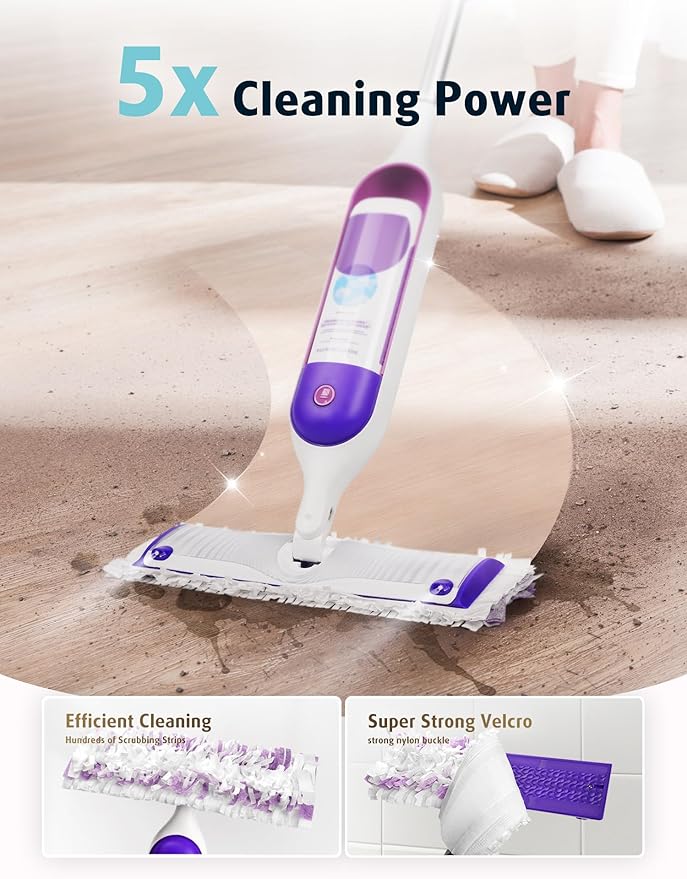 AIR U+ 24 Pack Disposable Power Mop Pads Refills for Swiffer Power Mop, Unscented 14-Layer Thickened Multi-Surface Replacement Mopping Refills Pads for Floor Surface Cleaning