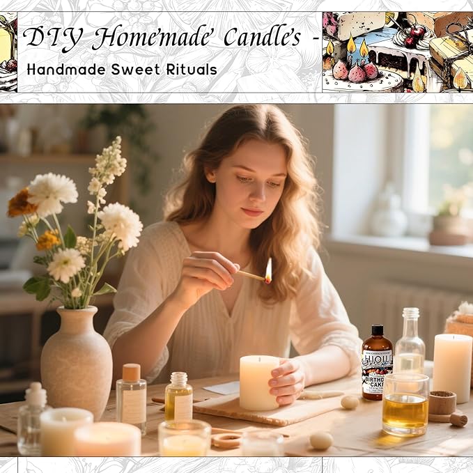 HIQILI Birthday Cake Fragrance Oil for Diffusers, Candle & Soap Making, Add to Aromatic Air Freshener Spray, Premium Grade - 5.07 Fl Oz