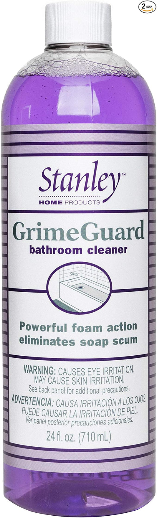STANLEY HOME PRODUCTS GrimeGuard Bathroom Cleaner - Bleach Free & Non Abrasive Eco Shower & Kitchen Tiles Disinfectant & Deodorizer - Cleans Grime (Refill Bottle)