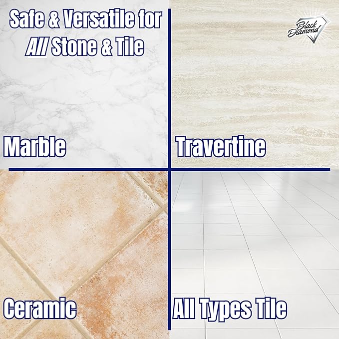 MARBLE & TILE FLOOR CLEANER. Great for Ceramic, Porcelain, Granite, Natural Stone, Vinyl and Brick. No-rinse Concentrate. (1-Quart)